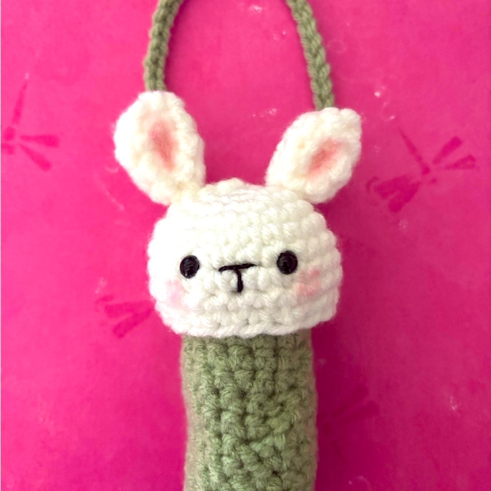 Crochet Bunny Holder for lipstick/perfume/sanitizer